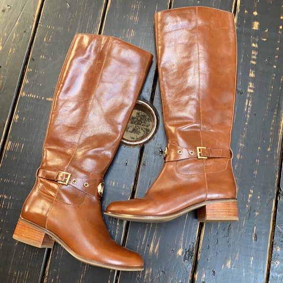 Michael Kors Tall Leather Riding Boots - Picture 1 of 13